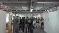 防暴警員走入往德福花園行人天橋