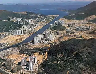 估計攝於1982年，沙田新市鎮正大興土木