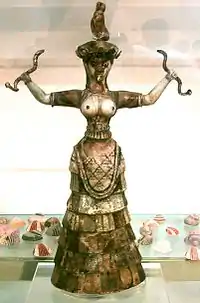 持蛇女神，1600BC