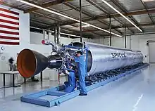 First-stage view of the Merlin (rocket engine)
