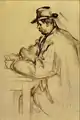 《玩纸牌的人研究》（Study for Card Players），1890–1892，罗德岛设计学院博物馆