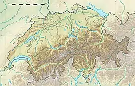 Map showing the location of 罗讷冰川