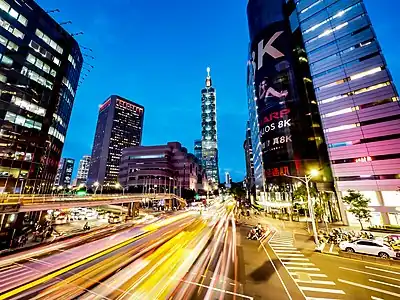 夜晚的信義區