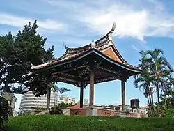 台灣城北門門樓，今臺中公園望月亭（約1889年）