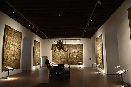 克隆堡宮室內展示的掛毯