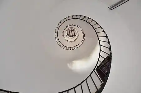 灯塔内部的螺旋阶梯