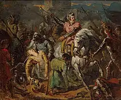 The Death of Gaston de Foix in the Battle of Ravenna on 11 April 1512 (oil on canvas)
