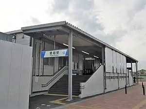 伴隨連續立体交差事業的臨設站舍（2019年5月18日）