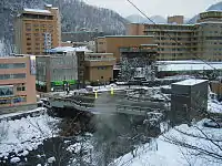 定山溪溫泉街（2004年12月）