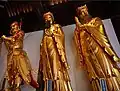 上海玉佛禅寺 - 散脂大将 (左)，帝释天 (中), 大梵天 (右)