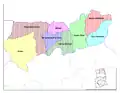 東北地區下轄的縣Talensi-Nabdam，位在整個地區的中南部，東北地區首府博爾加坦加的東南方