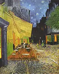 文森特·梵高, 夜晚露天咖啡座, 1888