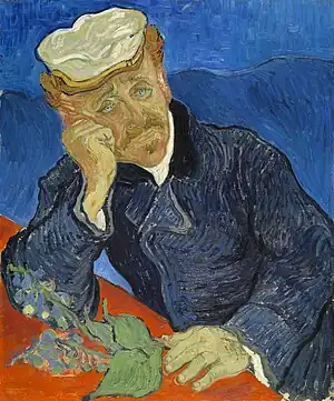 《嘉舍醫師的畫像》（Portrait of Dr. Gachet），1890年，收藏於奧塞美術館