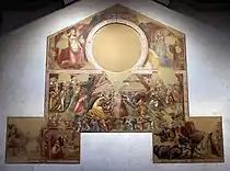 維塔萊·達·博洛尼亚的《耶穌誕生》（Annunciazione, natività, sogno di maria e guarigione miracolosa），495 × 320cm，約作於1338－1345年，1999年始藏，來自聖亞博那教堂的藏品。