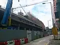 建築中車站北面（2013年7月）
