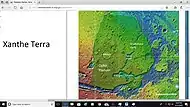 标示了克珊忒高地主要特征的地图。