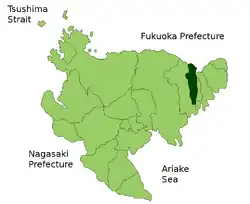 吉野里町位置圖